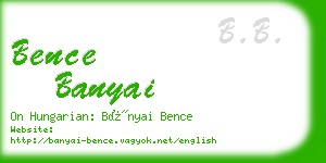 bence banyai business card